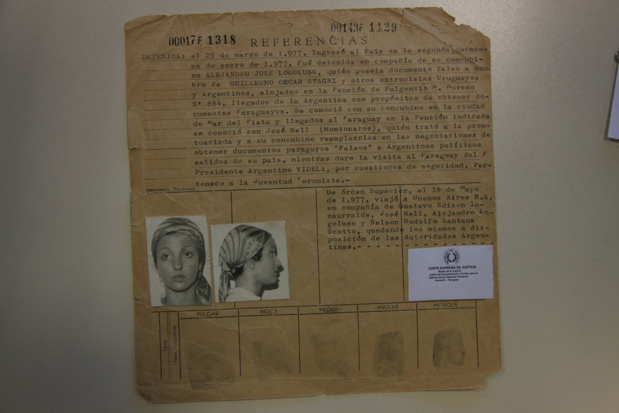 Photos: Cortesy of Museo de la Justicia - Centro de Documentación y Archivo para la Defensa de los Derechos Humanos.