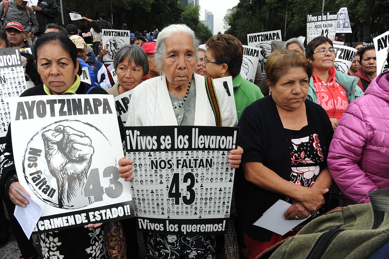 Protesta por normalistas asesinados en 2011