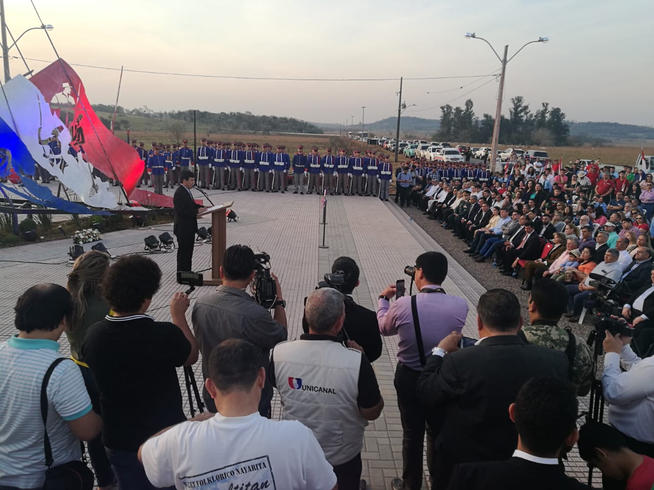 Inauguración del Monumento Sesquicentenario de la Batalla de Acosta Ñu (2019).